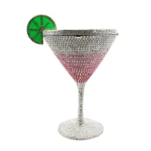 Damen Kelch Strass Abendtasche Cocktail Tasse Diamant Clutch Lustig Kristall... - Bild 1 von 6