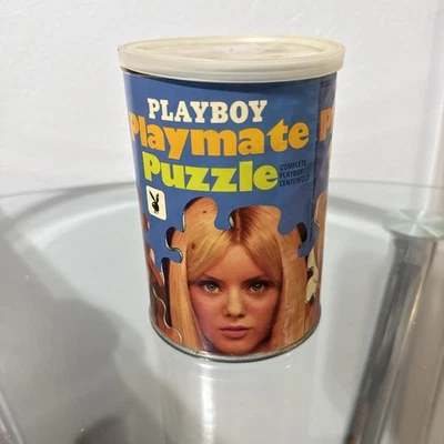 Vintage 1967 Playboy Playmate Puzzle Blue Can Brand New Sealed - Image 1 of 4