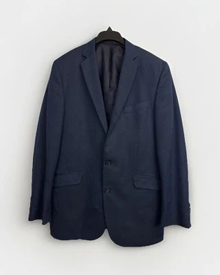 Blazer Kenneth Cole Reaction Para Hombre Talla 42L Azul Rayas Abrigo Deportivo Chaqueta Foto 1 de 4