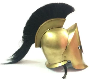 Spartaner Filmhelm König Leonidas Helm mit schwarzer Feder Halloween Cosplay - Bild 1 von 4