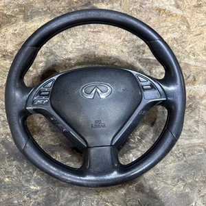 Infiniti G37 sedan Black Leather Steering Wheel 2009 2010 2011 2012 2013 - Picture 1 of 12