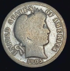 1905-O "Micro o" Barber Silver Dime ~ Scarce ~ New Orleans Mint  - Picture 1 of 2