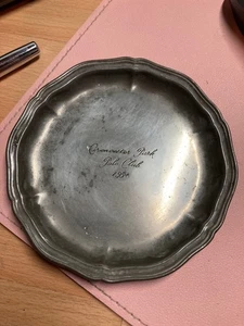 Cirencester Park Polo Club 1954, Pewter Pin Dish, 11.3 cm Knighthood Pewter - Picture 1 of 6
