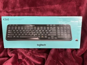 NEW! Logitech K360 Wireless USB Desktop Keyboard Compact Full Keyboard - Picture 1 of 6