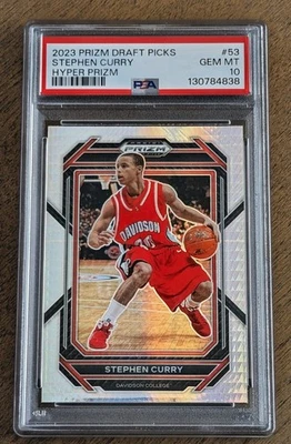Stephen Curry 2023 Prizm Draft Picks Hyper Prizm #53 PSA 10 Davidson POP 5  Foto 1 de 3