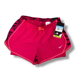 NEW Nike Standard Fit Dry Glow In The Dark Pink Running Short Girl’s Size Medium - Picture 1 of 3
