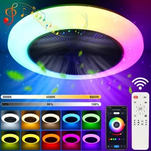 Deckenventilator mit Beleuchtung Fernbedienung LED Deckenlampe Schlafzimmer - Bild 1 von 35