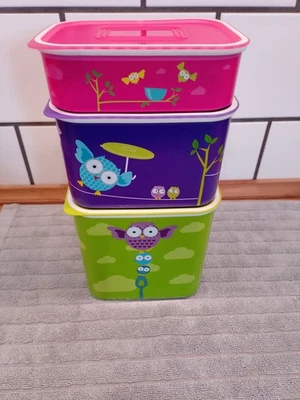 Tupperware Eulen Quadro Set 3tlg - Bild 1 von 4