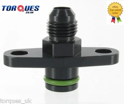 AN -6 (-6 JIC) Fuel Rail Adapter For Mitsubishi Lancer Evo 1-9 and 3000GT BLACK - Image 1 of 2