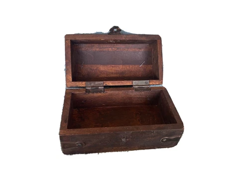 Antique Wooden Box Chest Cover