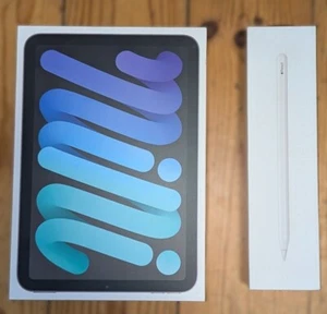 Apple iPad mini 6. Gen 64GB, Wi-Fi, 8,3 Zoll - Space Grau + Apple pencil 2+ Case - Bild 1 von 7