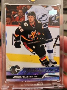 2023-24 Upper Deck Jakob Pelletier DELUXE Young Guns ROOKIE /250🔥Flames RC #208