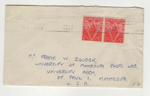 New-Zeland Nouvelle-Zélande 1946 timbres sur lettre / L4738 - Picture 1 of 1