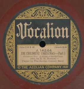 78tk-Children's Xmas-VOCALION-14244-Aeolian Band-(Children's Christmas pts 1 &2) - Picture 1 of 2