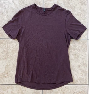 Lululemon Men’s Short Sleeve Large Red Athletic T-Shirt Classic Work Travel Tee - Picture 1 of 16