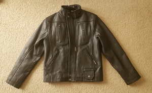 Giacca bomber donna DKNY vera pelle nera taglia M vendita al dettaglio 600€ - Foto 1 di 12