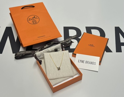 HERMÈS Collana Hermes Mini Pop H Nero Noir con GHW