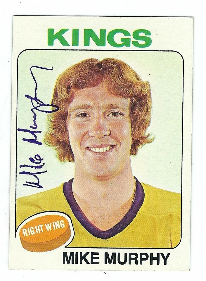 Signed MIKE MURPHY Los Angeles Kings 1975-76 Topps Card #52 COA - Image 1 of 1