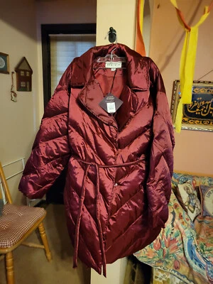 NWT Ava & Viv 1X Burgundy Puffer Coat NWT! - Image 1 of 3