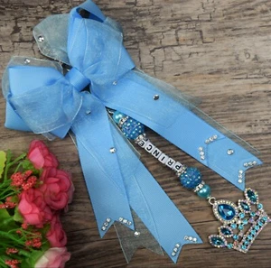Impresionante cochecito personalizado en azul bebé bebé niñas niños corona - Imagen 1 de 1