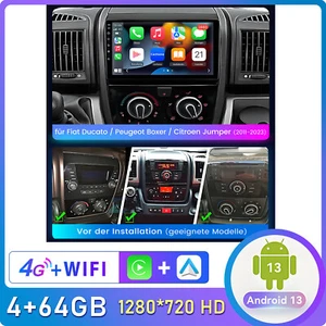 4+64G Für Fiat Ducato 2011-2024 Android 13 CarPlay Autoradio GPS Navi SWC DAB 4G - Bild 1 von 13