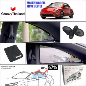 2 PCS REAR CURTAIN BLIND SUN SHADE SET (FIT FOR VW VOLKSWAGEN BEETLE 2B) - Picture 1 of 7