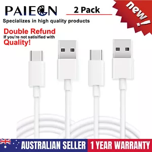 2PCS USB A To Type C Cable 1.5M Data Cord 3A Fast Charging For Samsung Huawei - Picture 1 of 8