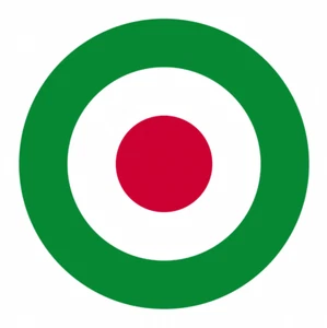 Adhesive Round External Decal Sticker Italian Target RAF MOD Vespa Lambretta - Picture 1 of 1