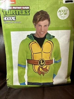 Nuevo Disfraz Sudadera Turtles TMNT Cremallera Completa Sudadera Para Hombre Talla Pequeña/Mediana Foto 1 de 3