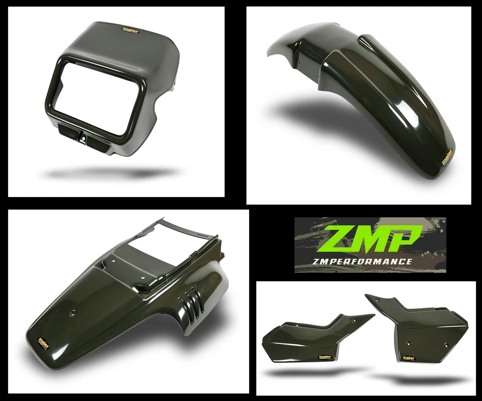 NEW YAMAHA 87-24 TW200 OLIVE GREEN FRONT REAR FENDER HEADLIGHT SHELL SIDE PANELS - Image 1 of 1
