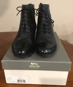 Spring Step Jaru-B Damenstiefel schwarz Leder Schnürstiefel Gr. 41 (9,5-10M) - Bild 1 von 6