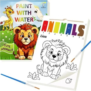 Animal Paint with Water Book - Watercolor Painting Kit - Picture 1 of 6
