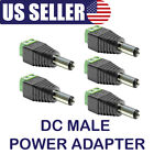 Dc Male Power Adapter Plug Male Pigtail With Terminal Block 5 Pack