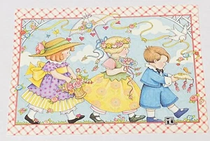 Vintage Mary Engelbreit Greeting Card Our Wedding Journal Children Processional - Imagen 1 de 3