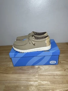 BRAND NEW With Box Hey Dude Wally Sport Mesh Casual Shoes Tan/White Men Size 8! - Picture 1 of 12
