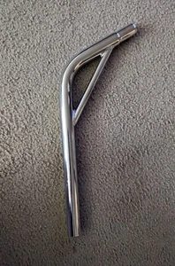 NEW CHROME LAID BACK SEAT POST WITH BRACE 25.4 MM FOR BICYCLES - Picture 1 of 3