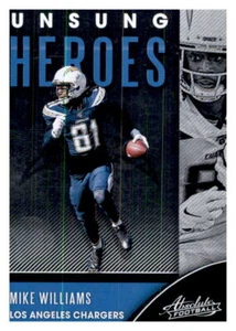 2020 Absolute Unsung Heroes Foil Mike Williams NFL Insert Set Break Chargers - Picture 1 of 2