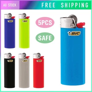 5x Bic Lighters Small Genuine J25 Cigarette Lighter Free Postage Australia Wide - Picture 1 of 3