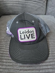 LEIDOS LIVE ADJUSTABLE STRAPBACK TRUCKER CAP, BLACK/GRAY - Picture 1 of 8