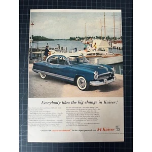 Vintage 1954 Kaiser Automobile Print Ad - Picture 1 of 1