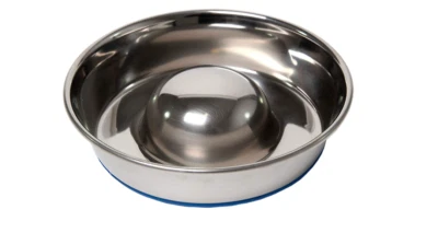 VIC_SPACE1 Dog Slow Feed Bowl Puppy Cat Dish Stainless Steel Digestive Control Bloat Reduce