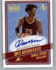 2021-22 Onyx Vintage Blue Signatures #VBDO Daniel Oturu RC Rookie AUTO