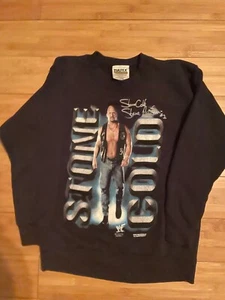 Vintage YOUTH Stone Cold Steve Austin SKULL Crewneck Sweatshirt YOUTH MEDIUM USA - Picture 1 of 3