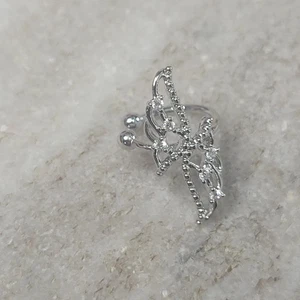 Alas de ángel con oreja no perforante circonita cúbica color plata - Imagen 1 de 7