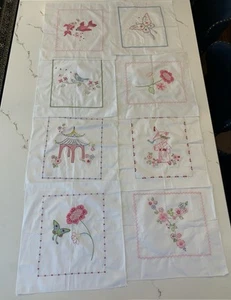 Handmade Embroidered Napkins Set Of (6) Fairy Princess Girls B-day Party 15” - Picture 1 of 16