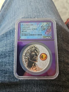 2023 Malta SILVER Copernicus 550th Anniv. of Birth S 5 Euro, NGC MS 69 - Picture 1 of 2