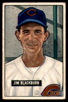 1951 Bowman #287 Jim Blackburn Good Reds High Number                   ID:227244 - Image 1 of 2