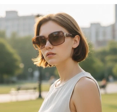 Gafas de sol y estuche rígido Oliver Peoples Dulaine OV5055S marrón sicámoro para mujer Foto 1 de 4