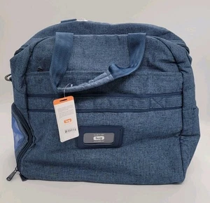 BOLSO BOXER LUG AZUL JASPEADO ATLÉTICO/FIN DE SEMANA BOLSA DE GIMNASIO DURANTE LA NOCHE SIN CORREAS - Imagen 1 de 8