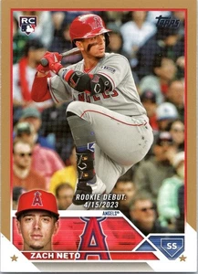 2023 Topps Update Series - Rookie Debut Zach Neto #US329 Gold /2023 (RC) - Picture 1 of 2